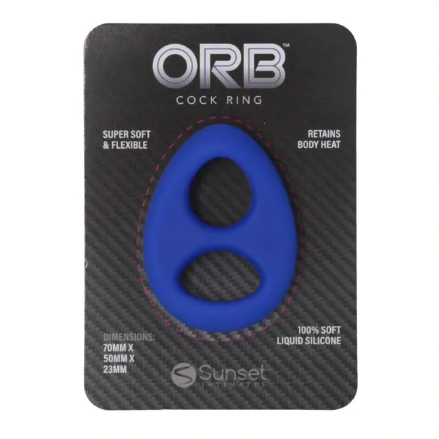 Male Sex Toys GENTLEMENS CLUB The Orb Cock Ring Blue