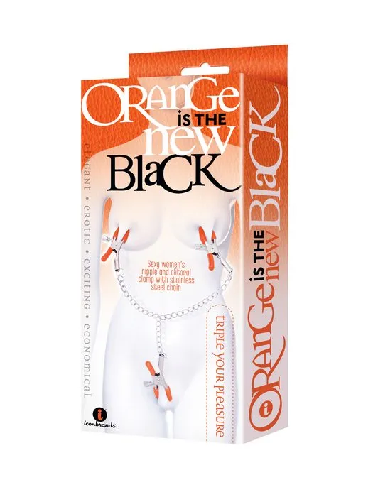 9s Orange Is The New Black Triple Your Pleasure Clamps Chain Icon Brands Vibrators