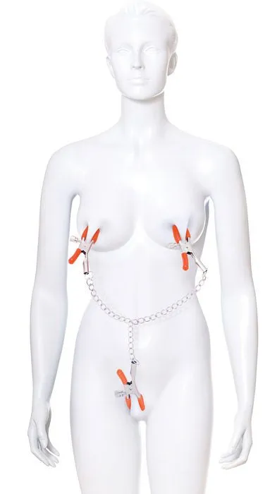 9s Orange Is The New Black Triple Your Pleasure Clamps Chain Icon Brands Vibrators