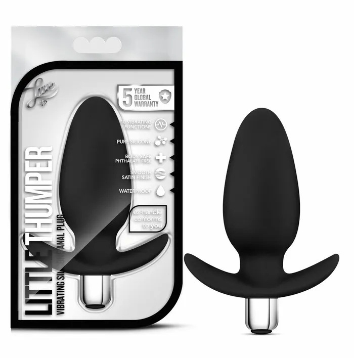 Anal Luxe Little Thumper Black Anal Plug Blush Novelties