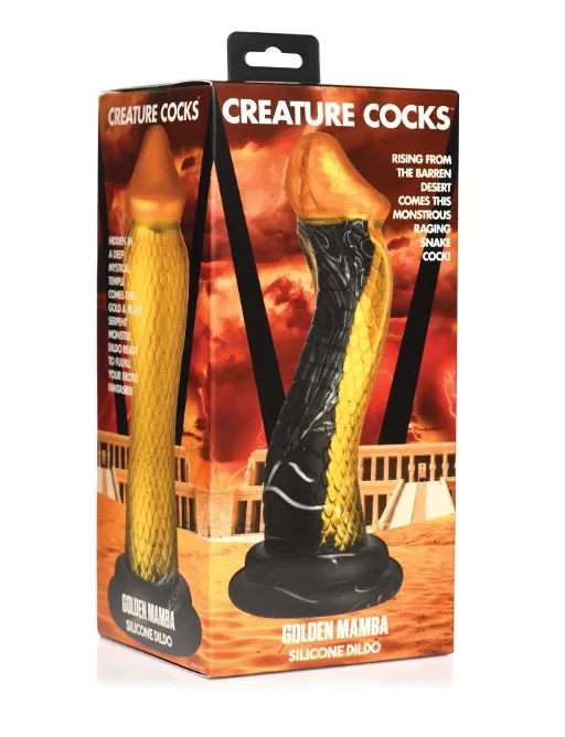 Creature Cocks Golden Snake Silicone Dildo Vibrant Vibes Australia Quality Sex Toys Great Prices Dildos