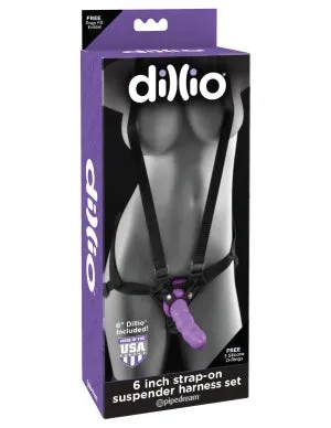 Dillio 6 Strap On Suspender Harness Set Purple Pipedream Products Female Sex Toys Dillio 6 Strap On Suspender Harness Set Purple Pipedream Products Female Sex Toys