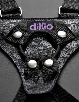 Dillio 6 Strap On Suspender Harness Set Purple Pipedream Products Female Sex Toys