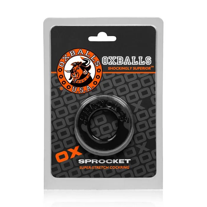OXBALLS Anal Sprocket Cockring Black