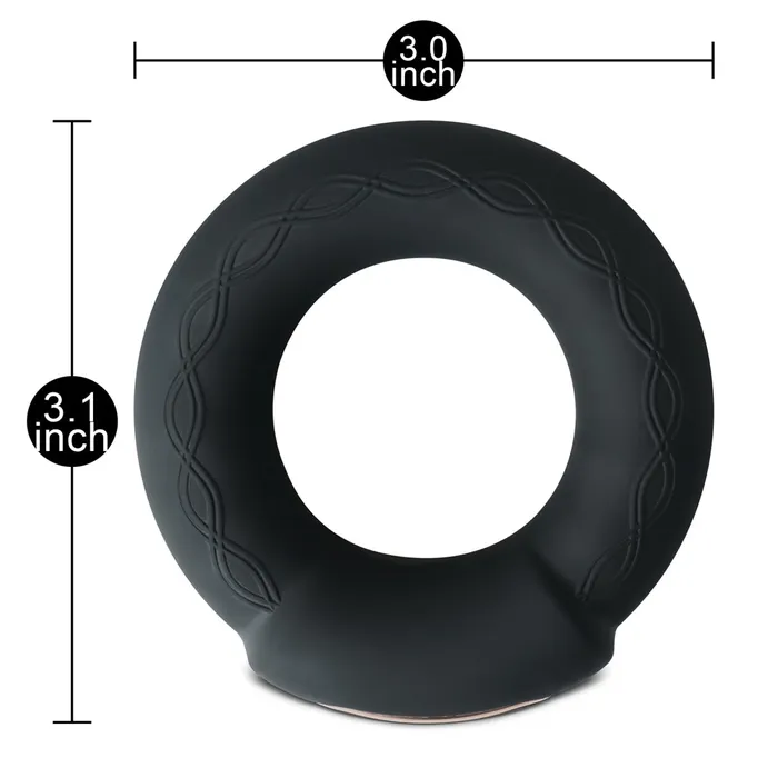 Pleasuremalta Male Sex Toys 10 Speeds Silicone Rechargeable Vibrating Cock Ring Type II