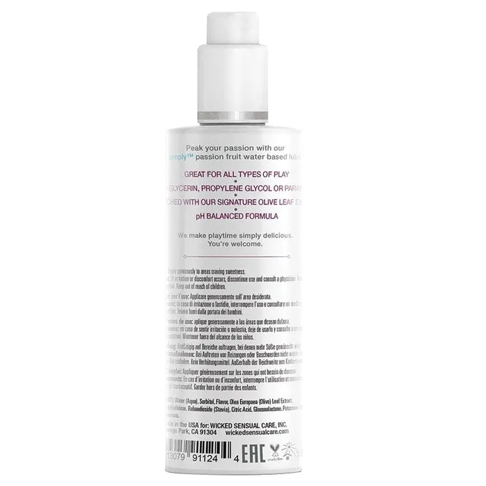 Vibrators Wicked Simply Passion Fruit Flavored Lube Wicked Sensual Care