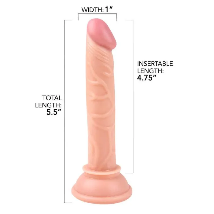 Dildos Pink BOB 5 Inch Real Slim Beginner Dildo