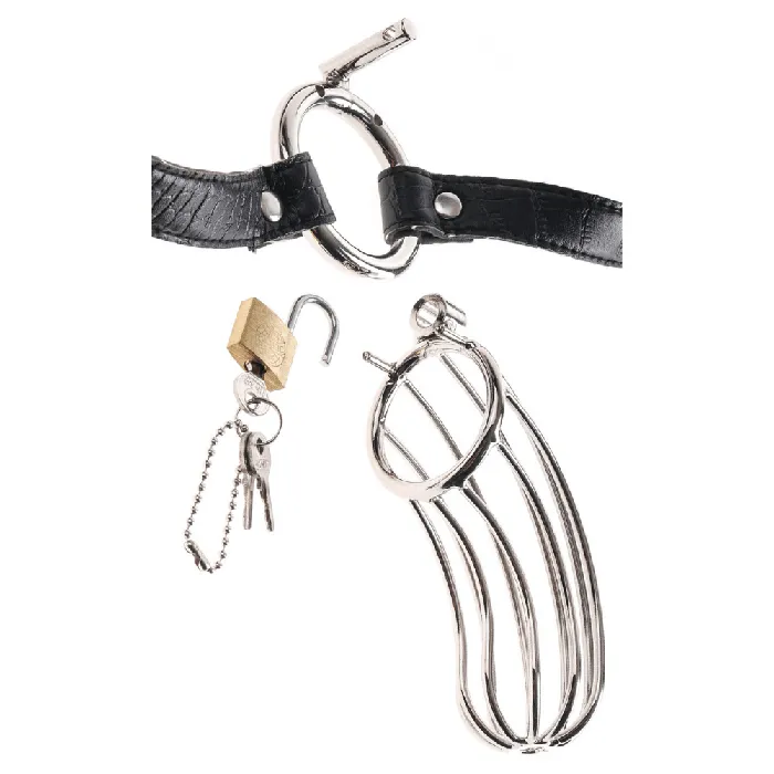 Fetish Fantasy Extreme Steel Chastity Cock Cage Belt Clearance Items Male Sex Toys
