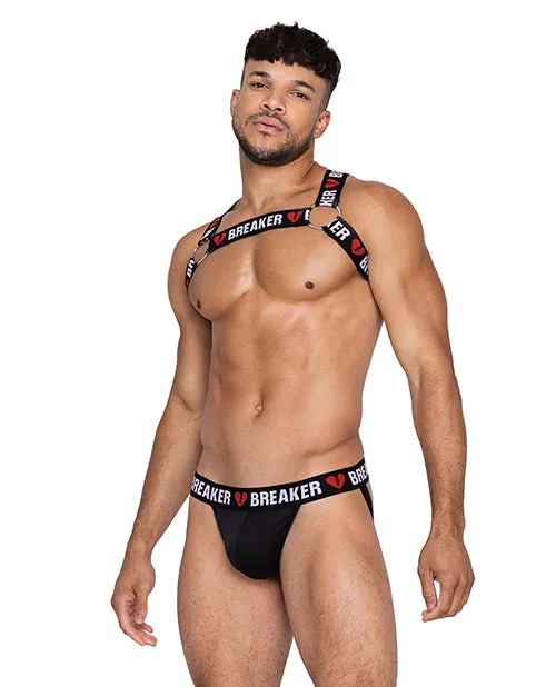 Heartbreaker Harness Wlarge Oring Detail Blackred Roma Costume Anal