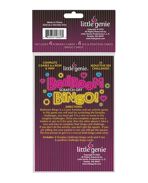Little Genie Games Bedroom Bingo Scratchoff Game