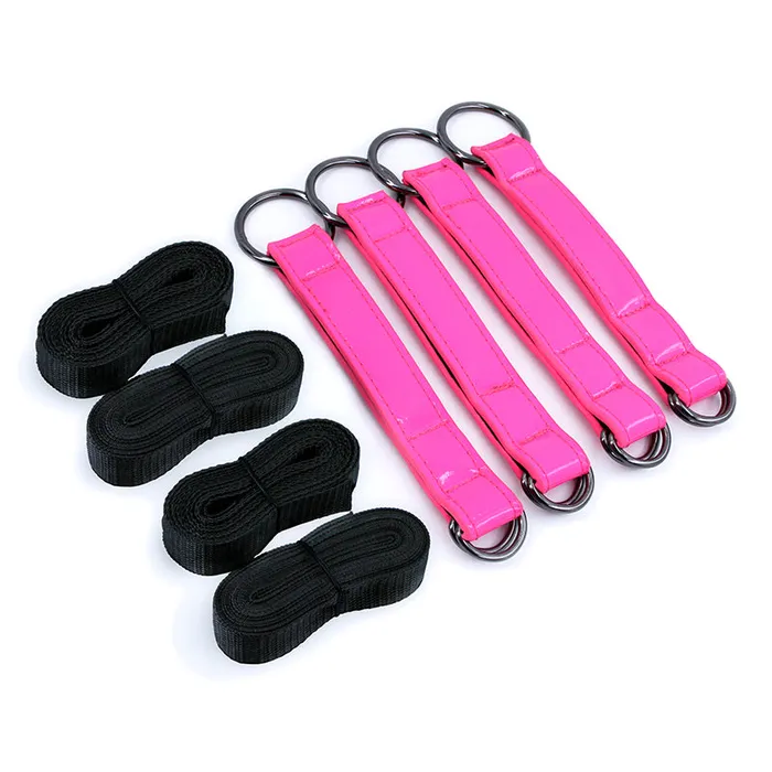 NS Novelties Vibrators Electra Tie Down Straps Pink