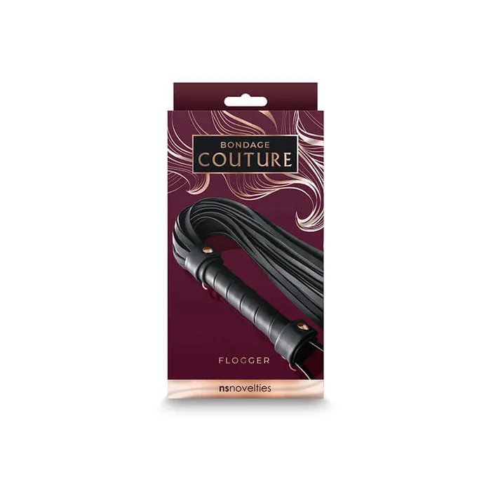 Anal Bondage Couture Flogger Black from NS Novelties Unleash Your Desires with Luxury and Style NS Novelties