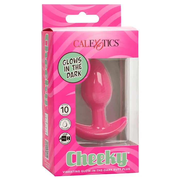 Anal CAL EXOTICS Cheeky Vibrating GlowInTheDark Butt Plug