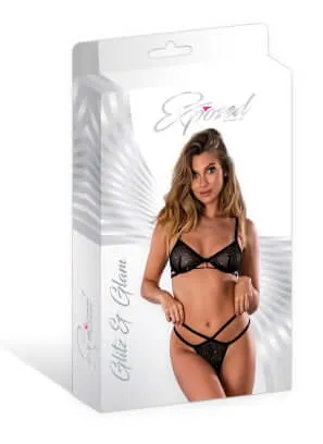 Anal Magic Silk Lingerie Glitz and Glam Bra and Thong Set Black SM Magic Silk Lingerie Anal Magic Silk Lingerie Glitz and Glam Bra and Thong Set Black SM Magic Silk Lingerie