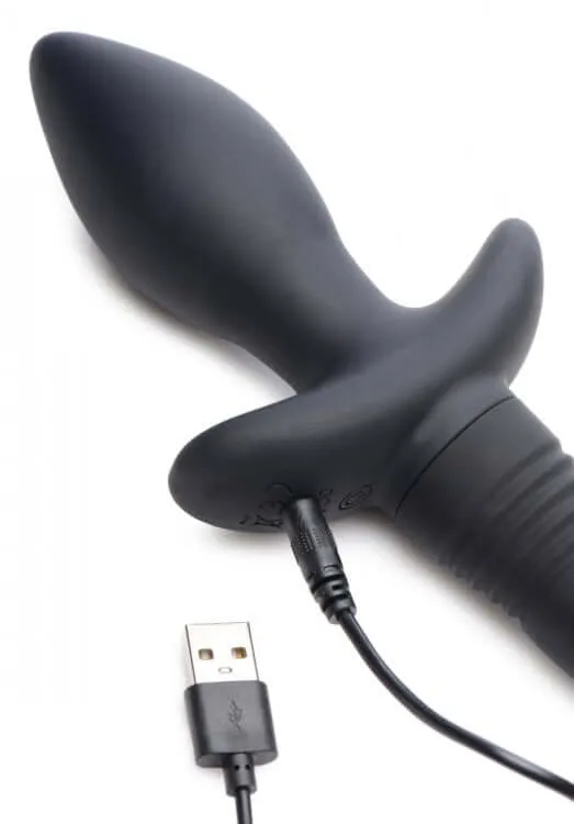 Anal Tailz Waggerz Moving Vibrating Puppy Tail Anal Plug Black XR Brands