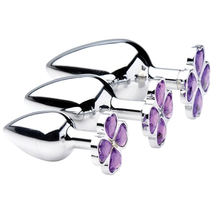 Anal Xr Brands Booty Sparks Violet Flower Gem Anal Plug Set Anal Xr Brands Booty Sparks Violet Flower Gem Anal Plug Set