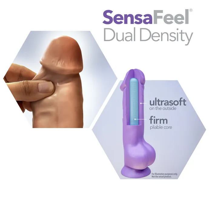 Au Naturel By Blush Mister Perfect Realistic Mocha 85Inch Long Dildo With Balls Suction Cup Base Blush Dildos