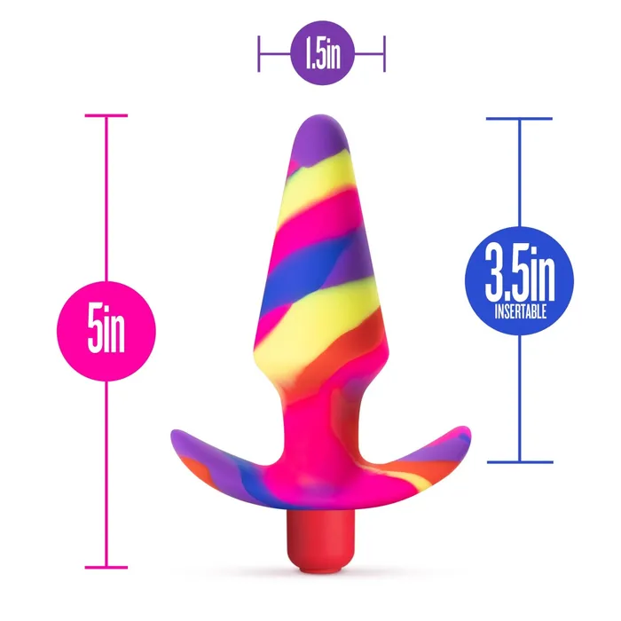 Avant By Blush Free Spirit Scarlet Artisan 5 Inch Vibrating Stayput Butt Plug Elegantly Made with Smooth Ultrasilk Purio Silicone Blush Anal