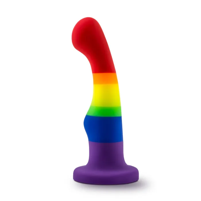 Avant By Blush Pride Freedom P1 Artisan 6 Inch Curved GSpot Dildo with Suction Cup Base Elegantly Made with Smooth UltraSilk Purio Silicone Blush Dildos
