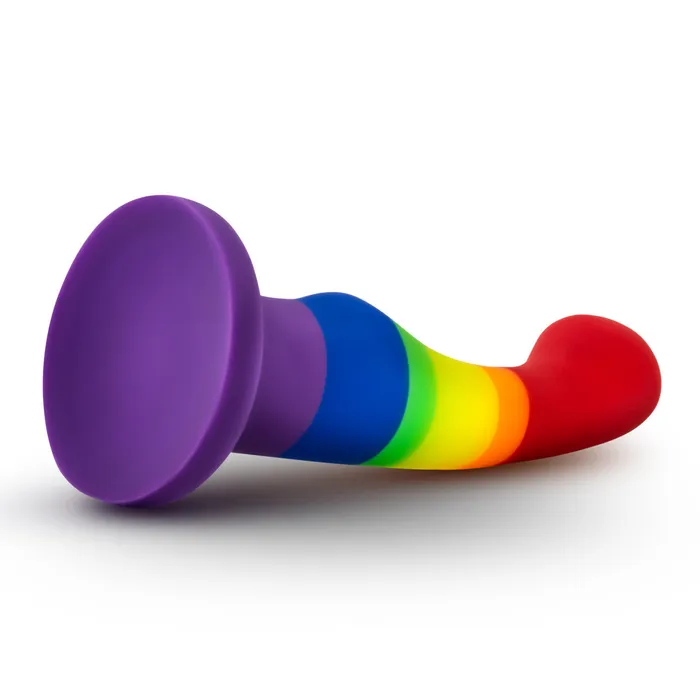 Avant By Blush Pride Freedom P1 Artisan 6 Inch Curved GSpot Dildo with Suction Cup Base Elegantly Made with Smooth UltraSilk Purio Silicone Blush Dildos