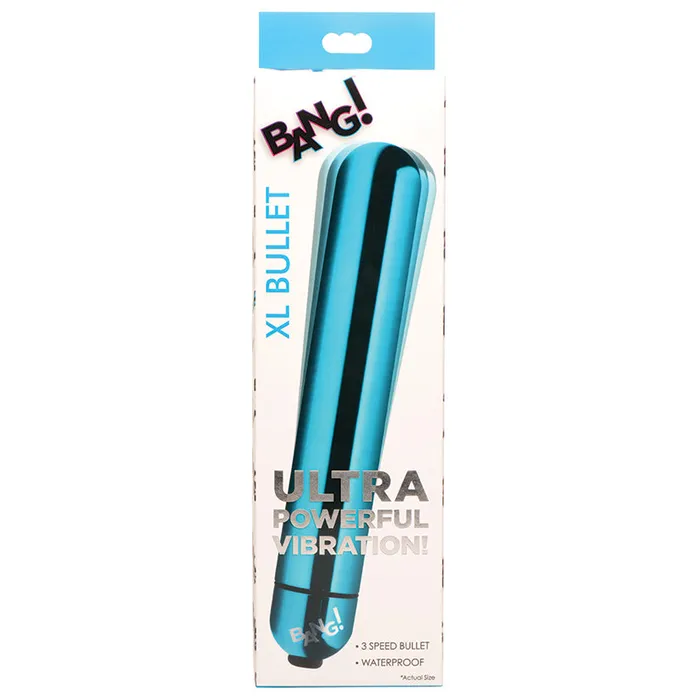 Bang Vibrating Metallic XL BulletBlue XR Brands Vibrators