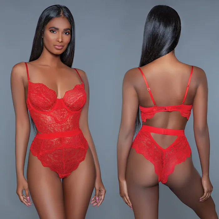 Bewicked Vibrators Bewicked Bettany BodysuitRed XLarge