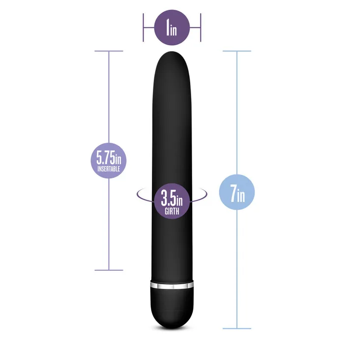 Blush Anal Ros By Blush Luxuriate Black 7Inch Vibrator