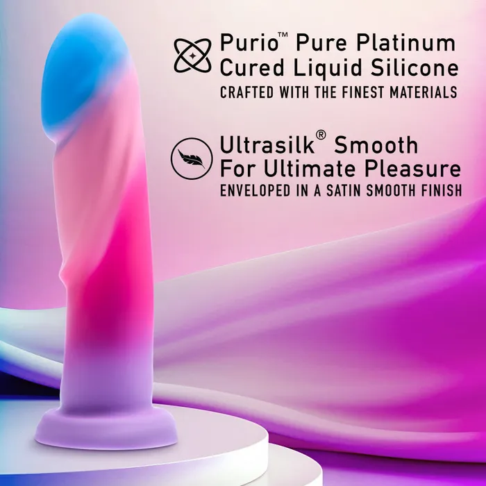 Blush Dildos Avant By Blush Borealis Dreams Artisan 775 Inch Dildo Crafted With Purio Liquid Silicone Wrapped In UltraSilk Cotton Candy