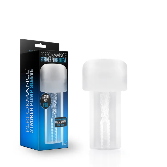 Blush Male Sex Toys Performance By Blush Stroker Sleeve Clear Pump