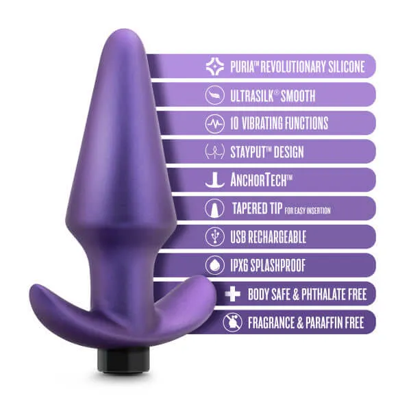 Blush Novelties Anal Anal Adventures Matrix Plug Discover Sensational Anal Pleasure with Interstellar Astor Violet Butt Plug