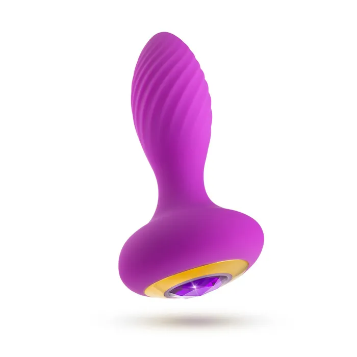 Blush Oh My Gem By Blush Charm 45 Inch Vibrating Anal Plug Massager With Stayput Design Amethyst Gem Base In Purple Anal