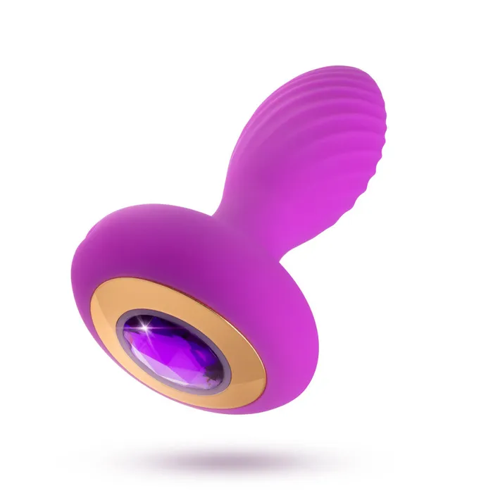 Blush Oh My Gem By Blush Charm 45 Inch Vibrating Anal Plug Massager With Stayput Design Amethyst Gem Base In Purple Anal