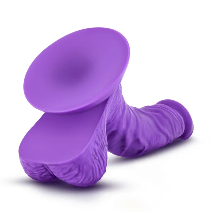 Blush Ruse By Blush Magic Stick Realistic GSpot Purple 7Inch Long Dildo With Balls Suction Cup Base Dildos