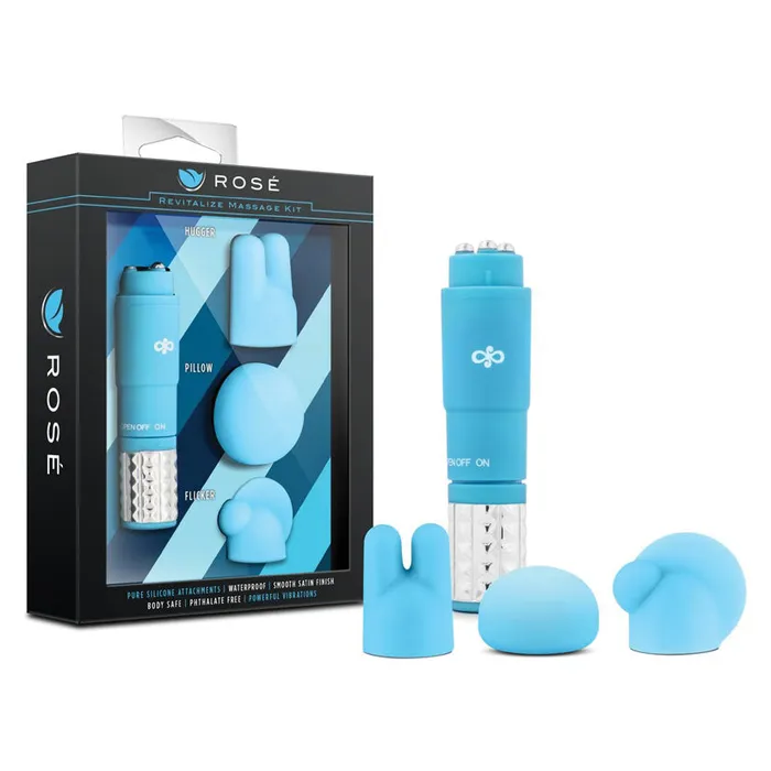 BLUSH Vibrators Rose Revitalize Massage KitBlue