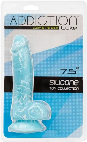 BMS Enterprises Dildos Addiction 100 Silicone Luke 75 inches Blue Glow In The Dark BMS Enterprises Dildos Addiction 100 Silicone Luke 75 inches Blue Glow In The Dark