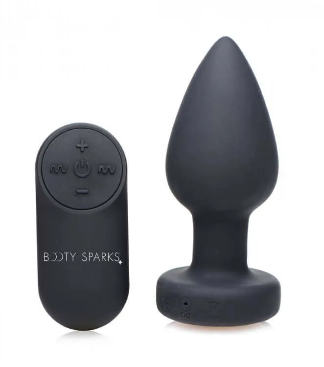 Booty Sparks Silicone LED Plug Vibrating Medium XR Brands Anal