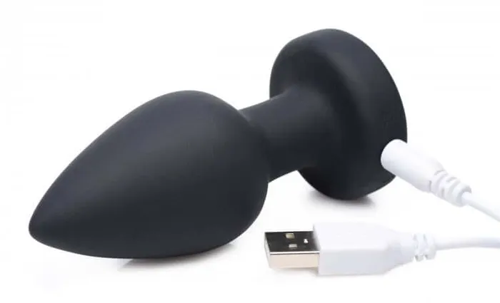 Booty Sparks Silicone LED Plug Vibrating Medium XR Brands Anal