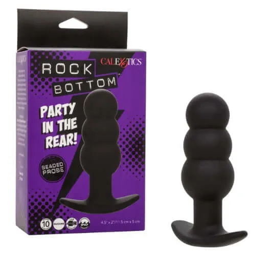 California Exotic Novelties Anal Rock Bottom Beaded Probe 10 Functions BodySafe Silicone USB Rechargeable California Exotic Novelties Anal Rock Bottom Beaded Probe 10 Functions BodySafe Silicone USB Rechargeable