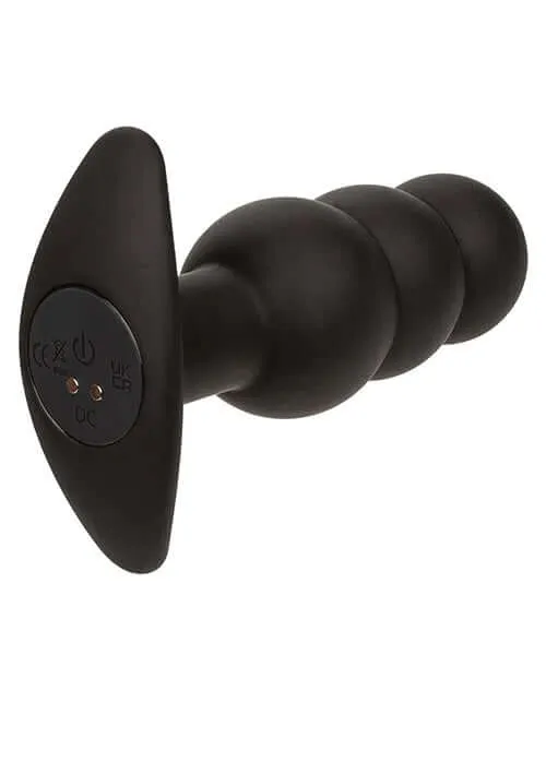 California Exotic Novelties Anal Rock Bottom Beaded Probe 10 Functions BodySafe Silicone USB Rechargeable
