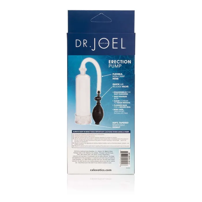 California Exotic Novelties Dildos Dr Joel Kaplan Erection Pump Clear PhthalateFree and Effective