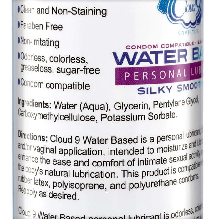 Cloud 9 Novelties Cloud 9 Novelties WaterBased Personal Lubricant Gel 8 Oz ParabenFree FDA Registered and Made in the USA Dildos