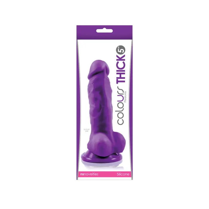 Colours Pleasures 5 inches Thick Dildo Purple NS Novelties Dildos