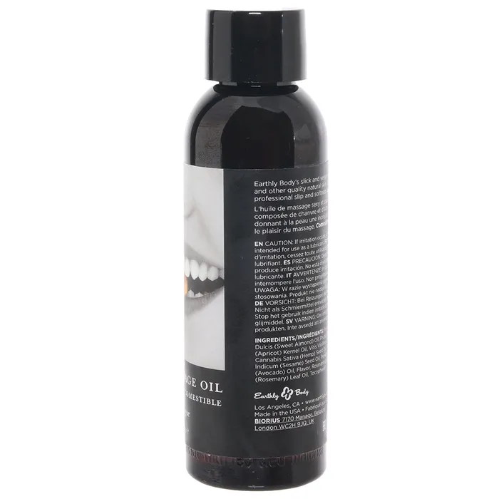Couples Earthly Body Edible Massage Oil 2oz60ml in Succulent Strawberry