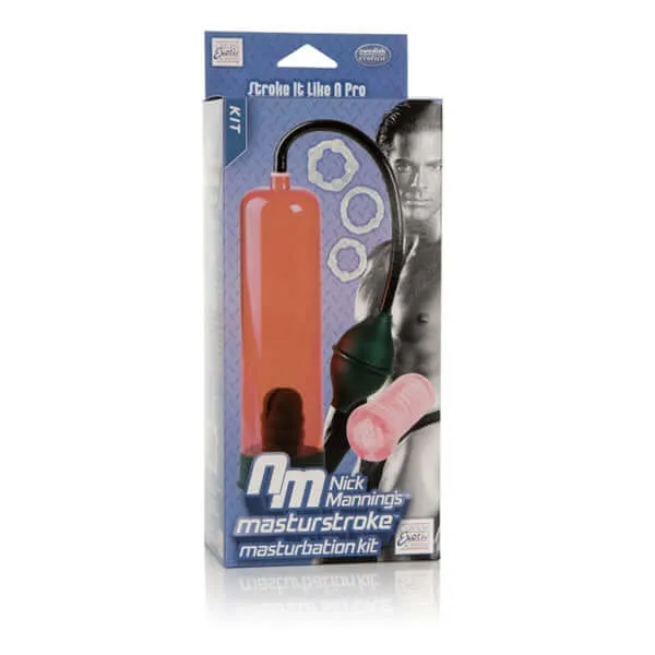 Couples Nick Mannings Masturstroke Masturbation Kit Satisfy Your Desires with Complete Pleasure California Exotic Novelties