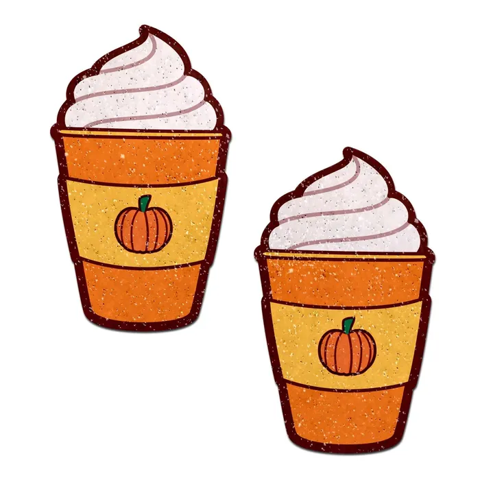 Couples Pastease Festive Pumpkin Spice Latte Nipple Pasties for Autumn Lovers