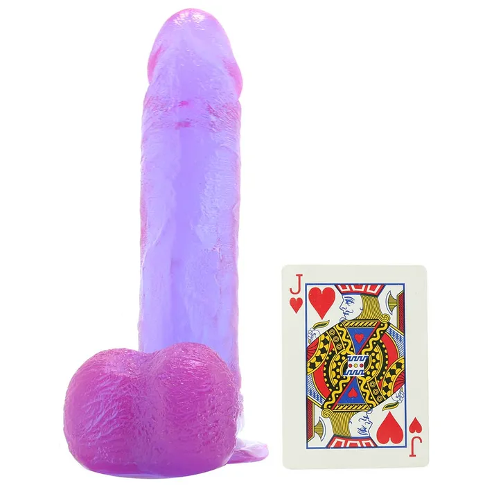 Crystal Jellies 8 Inch Realistic Cock with Balls in Purple Doc Johnson Dildos Crystal Jellies 8 Inch Realistic Cock with Balls in Purple Doc Johnson Dildos