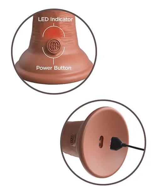 Dildos King Cock Elite 6 inches Vibrating Dual Density Dildo Tan Skin Tone Pipedream Products