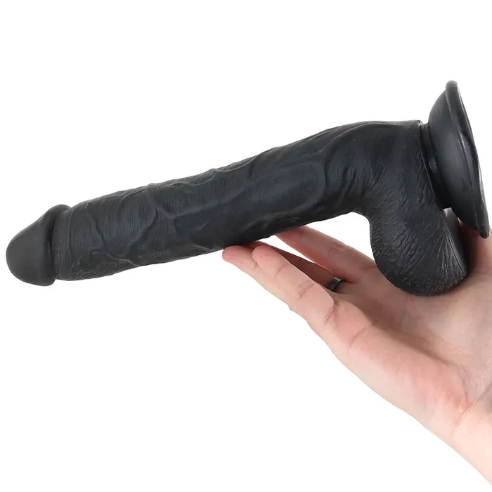 Dildos XR Brands Master Cock Long Logan 10 Inch Ballsy Dildo in Black Dildos XR Brands Master Cock Long Logan 10 Inch Ballsy Dildo in Black