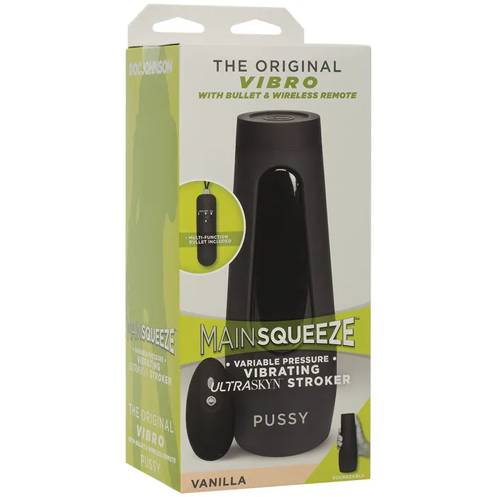 DOC JOHNSON Male Sex Toys Main Squeeze The Original Vibro PussyVanilla