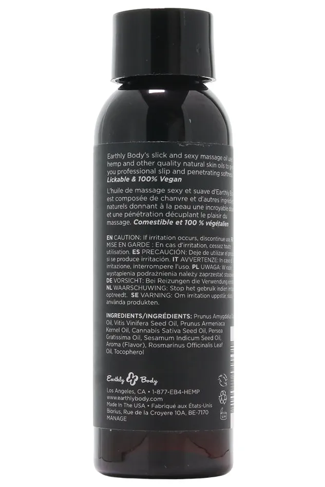 Earthly Body Edible Massage Oil 2oz60ml in Banana Couples